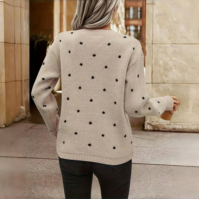 Nina – Pull à Pois en Tricot