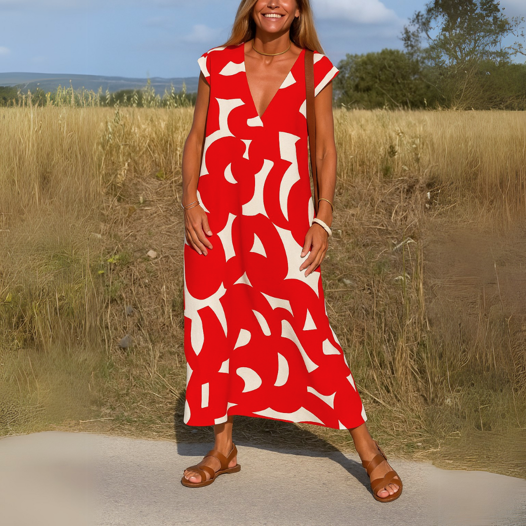 SYLVINA | Robe fluide avec décolleté en V
