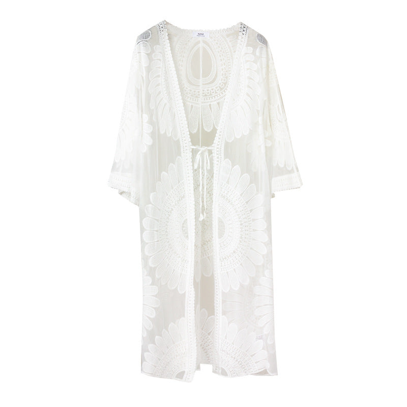 Elva™ Robe de Bain en Dentelle Transparente