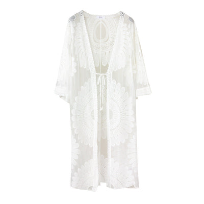 Elva™ Robe de Bain en Dentelle Transparente