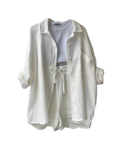 Ensemble de Shorts en Coton à Boutons Maylee