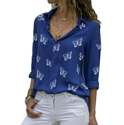 Blouse à revers avec imprimé papillon Sophie™