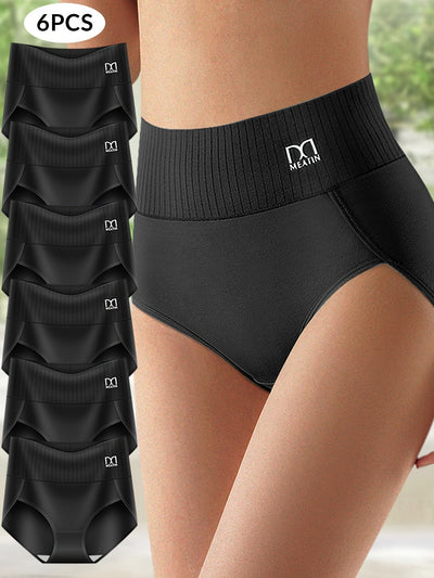 Pack de 6 culottes taille haute gainantes - respirantes et confortables