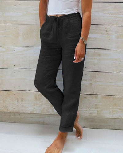 Claza – Pantalons décontractés à cordon de serrage