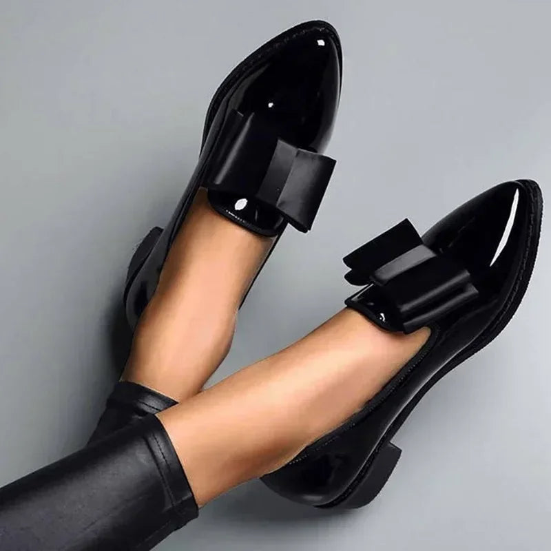 Moccassins en cuir avec nœud Versailles