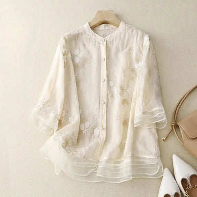 Laurienne™ | Chemise à broderies