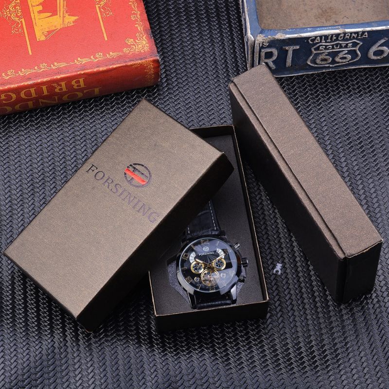Montre automatique tourbillon mécanique luxueuse