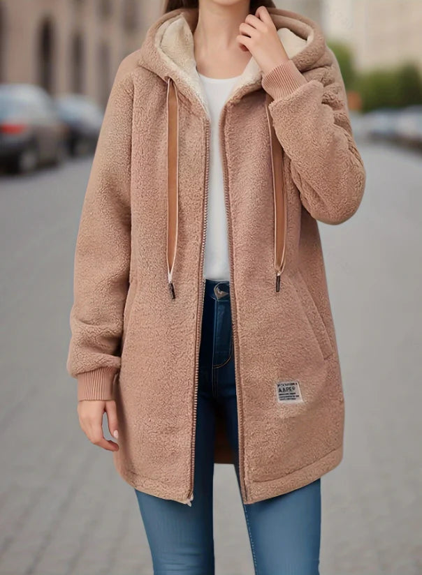 Manteau Vera™ en polaire à capuche type sherpa