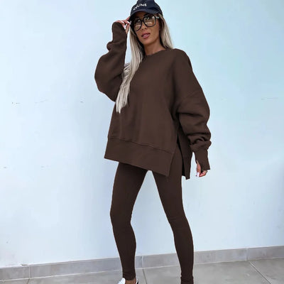 Ensemble Maria™ Ensemble confortable : sweat oversize et leggings
