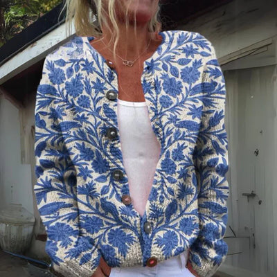 Kenza™ | Veste Florale En Laine