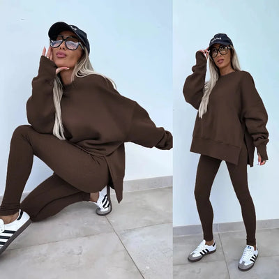 Ensemble Maria™ Ensemble confortable : sweat oversize et leggings