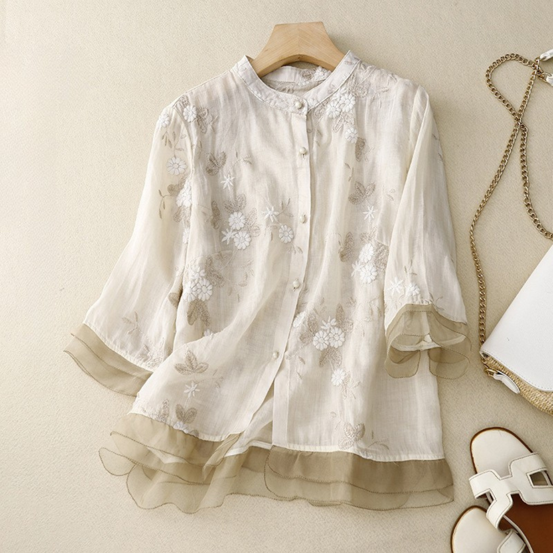 Laurienne™ | Chemise à broderies