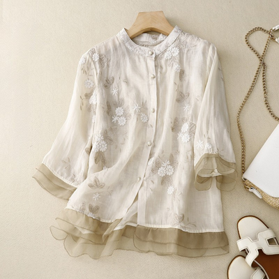 Laurienne™ | Chemise à broderies
