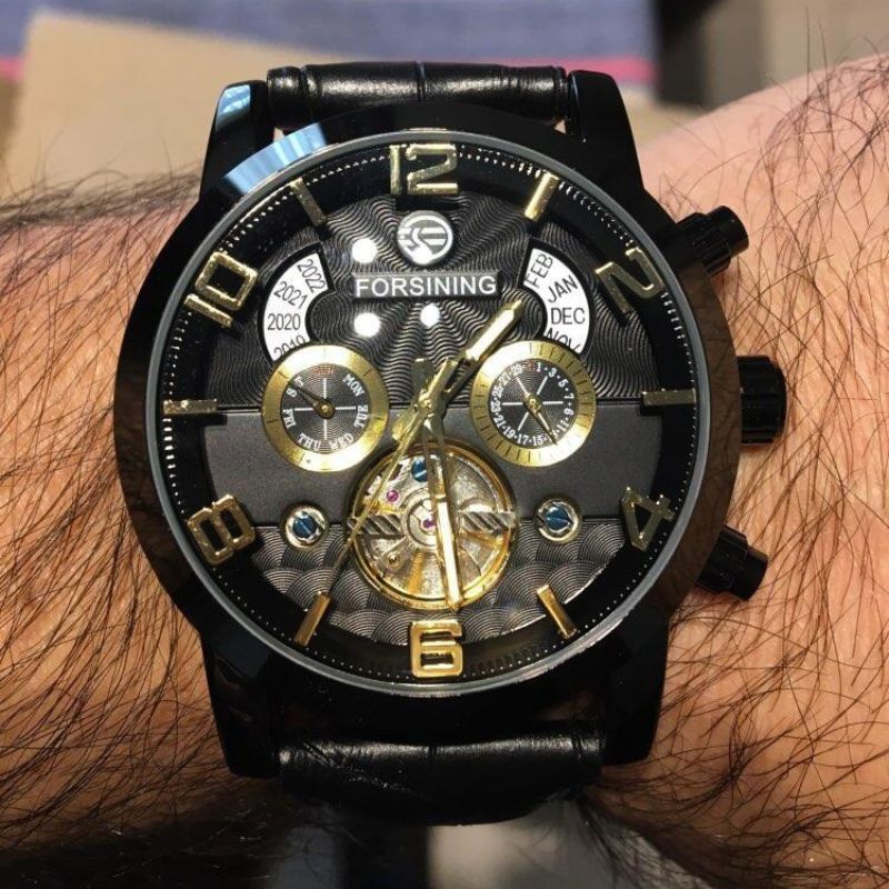 Montre automatique tourbillon mécanique luxueuse