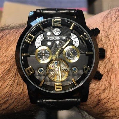 Montre automatique tourbillon mécanique luxueuse