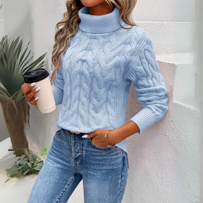 Giorgia - Pull col roulé en tricot chaud pour femmes