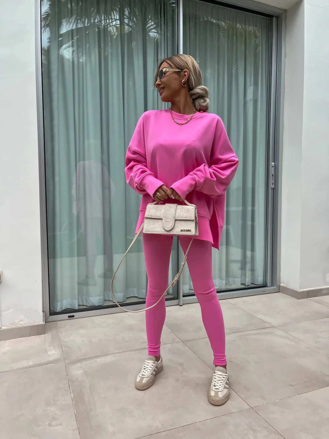 Ensemble Maria™ Ensemble confortable : sweat oversize et leggings