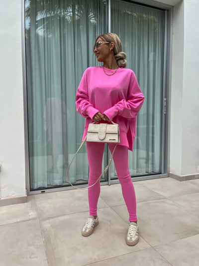 Ensemble Maria™ Ensemble confortable : sweat oversize et leggings