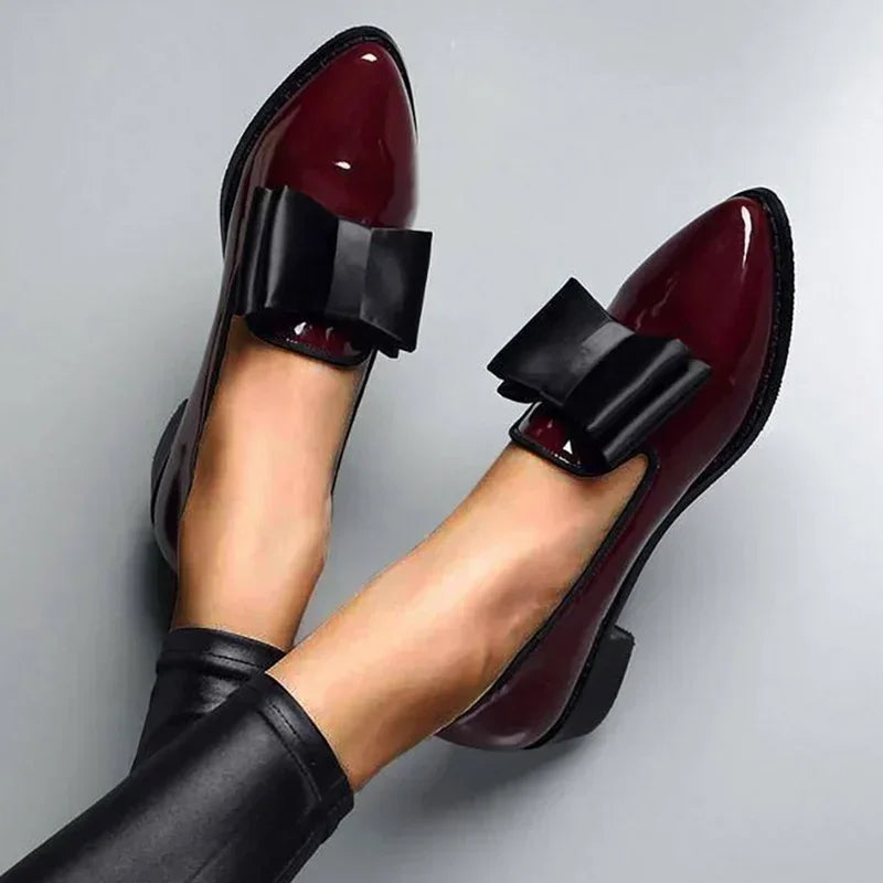 Moccassins en cuir avec nœud Versailles