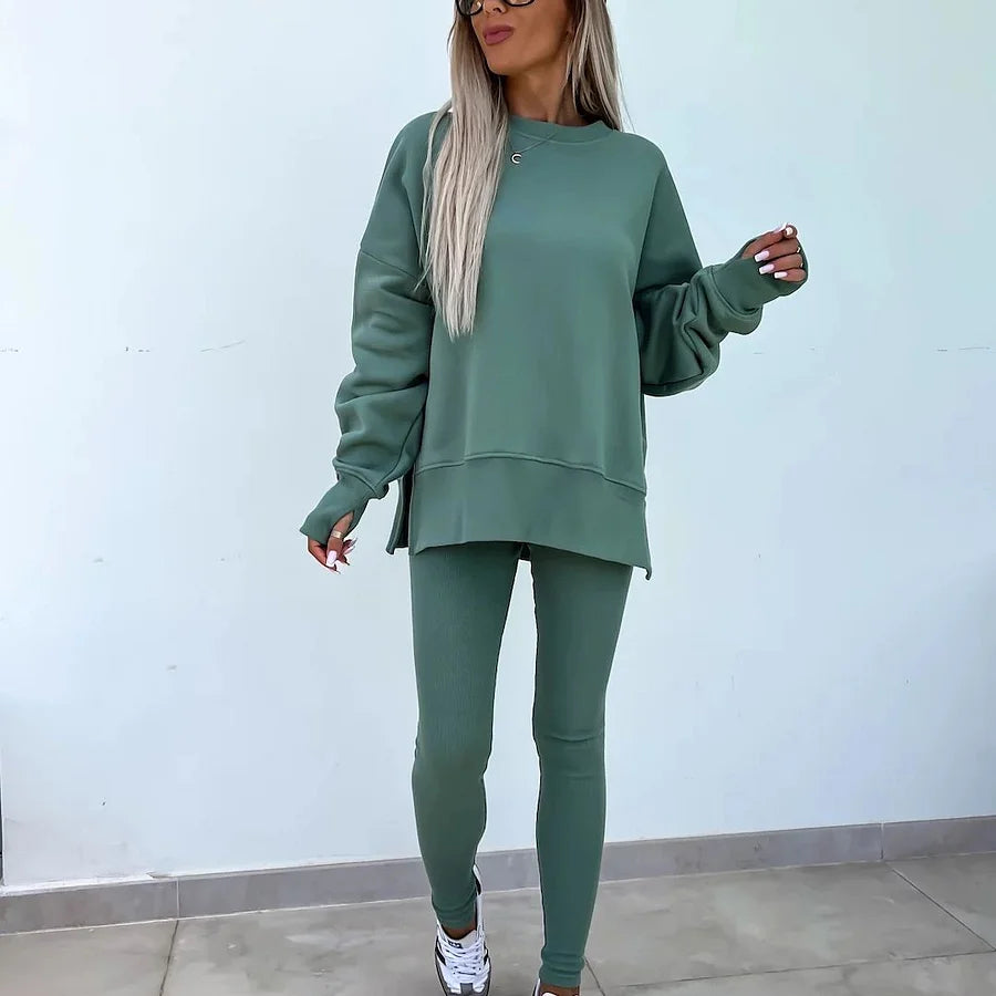 Ensemble Maria™ Ensemble confortable : sweat oversize et leggings