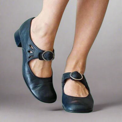 Denisa | Sandales orthopédiques en cuir avec semelle compensée