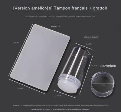 Kit de Tampons pour Manucure Française