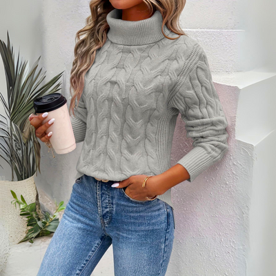 Giorgia - Pull col roulé en tricot chaud pour femmes