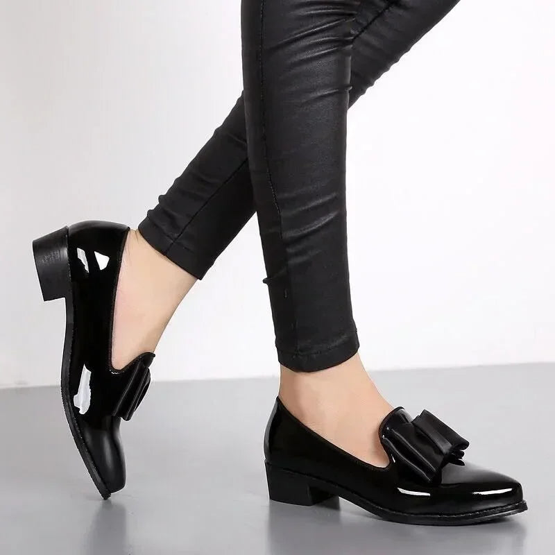 Moccassins en cuir avec nœud Versailles