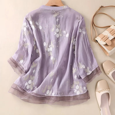 Laurienne™ | Chemise à broderies