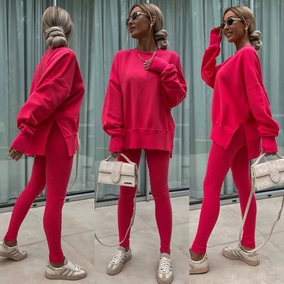 Ensemble Maria™ Ensemble confortable : sweat oversize et leggings