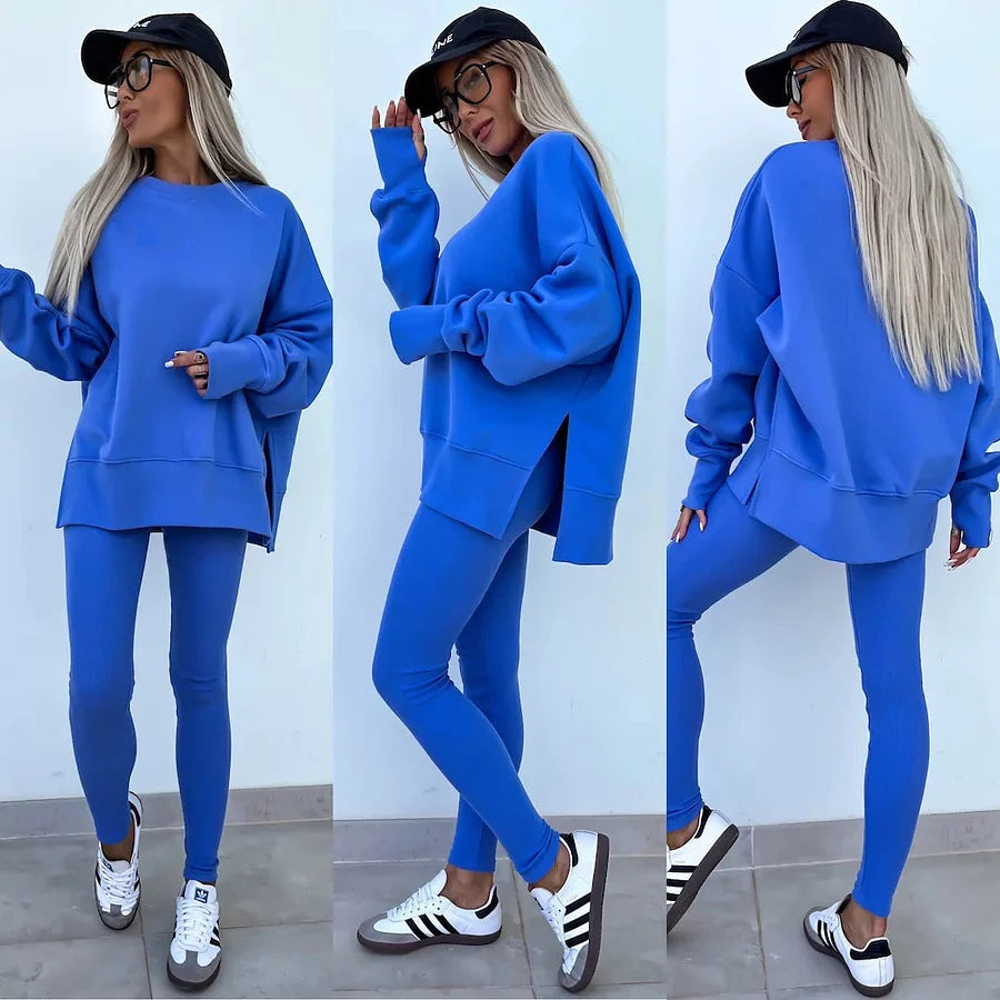 Ensemble Maria™ Ensemble confortable : sweat oversize et leggings