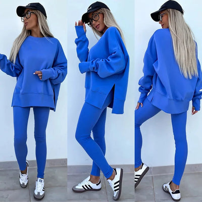 Ensemble Maria™ Ensemble confortable : sweat oversize et leggings