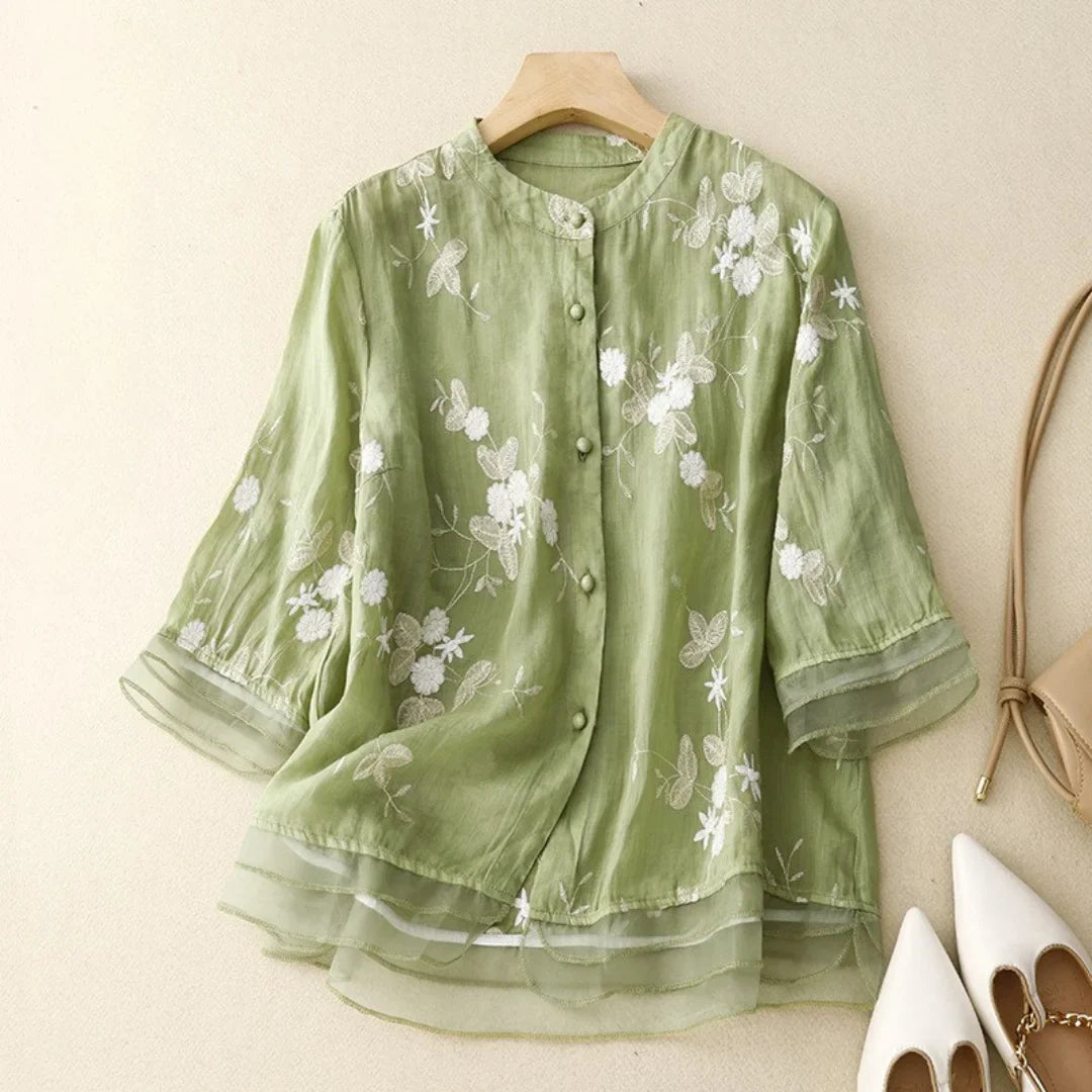 Laurienne™ | Chemise à broderies