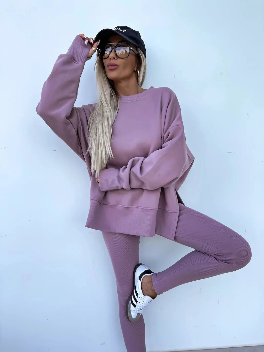 Ensemble Maria™ Ensemble confortable : sweat oversize et leggings