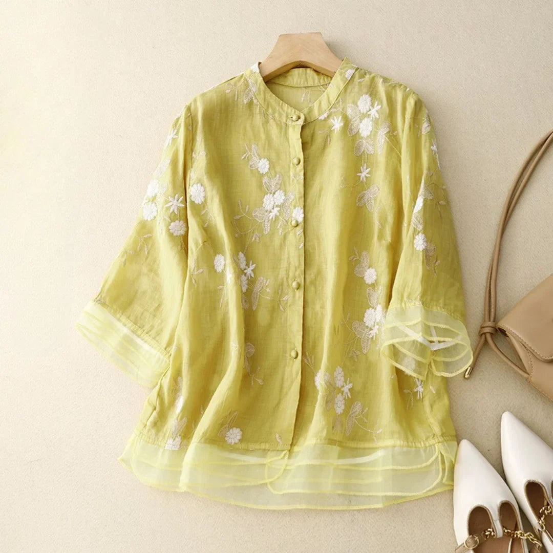 Laurienne™ | Chemise à broderies