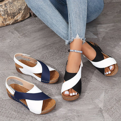 Sandales orthopédiques super confortables avec talon incliné pour femme