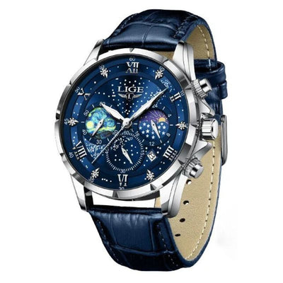 Montre élégante à phase de lune