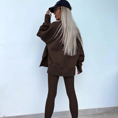Ensemble Maria™ Ensemble confortable : sweat oversize et leggings
