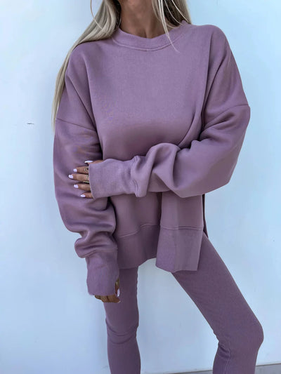 Ensemble Maria™ Ensemble confortable : sweat oversize et leggings