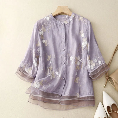 Laurienne™ | Chemise à broderies