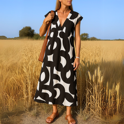 SYLVINA | Robe fluide avec décolleté en V