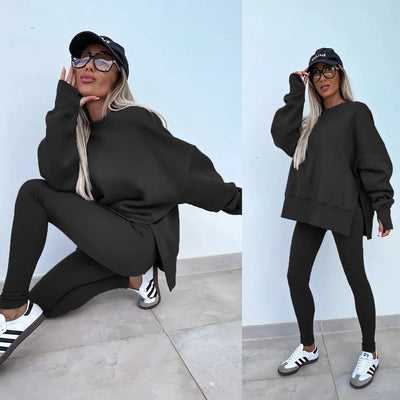 Ensemble Maria™ Ensemble confortable : sweat oversize et leggings