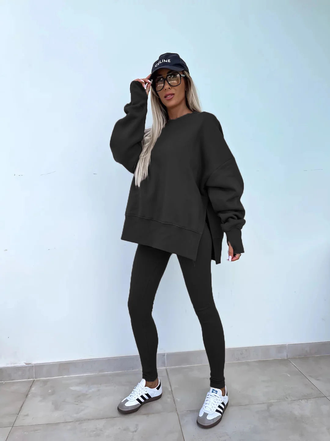 Ensemble Maria™ Ensemble confortable : sweat oversize et leggings