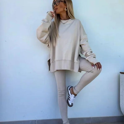 Ensemble Maria™ Ensemble confortable : sweat oversize et leggings