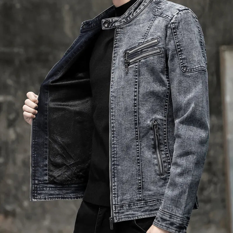 Théo™ - Veste Moto Rétro en Jean