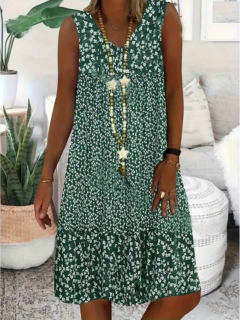 Avenelle – Robe fleurie sans manches