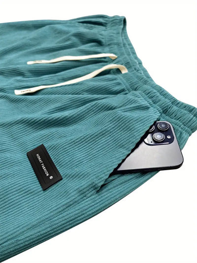 Pantalon Jogger en Velours Côtelé Raya