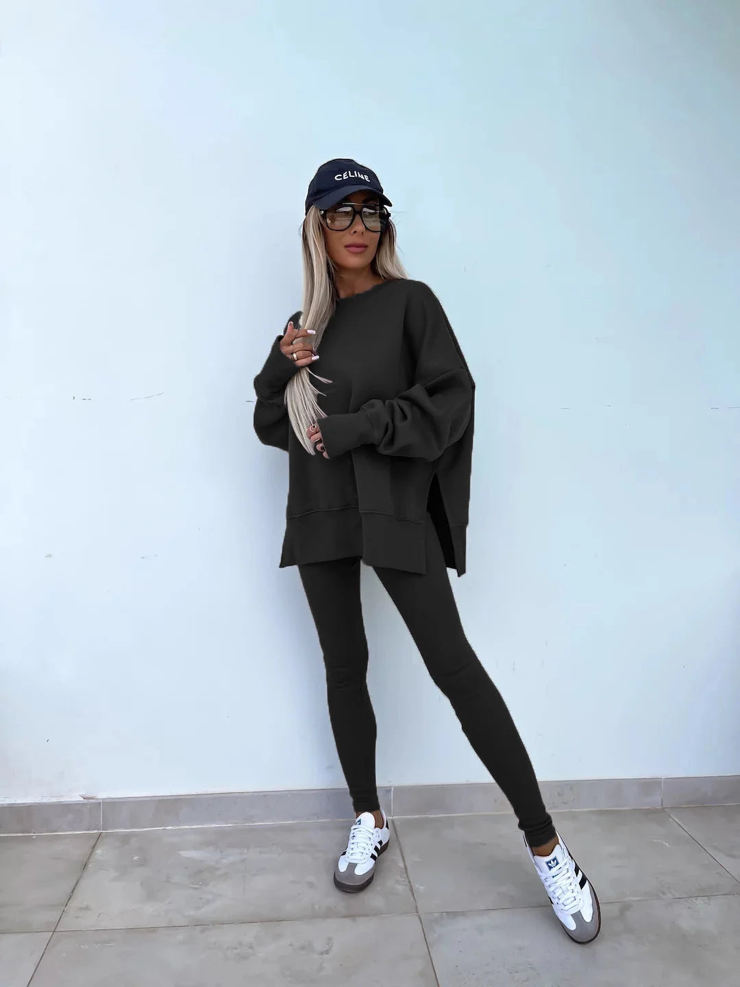 Ensemble Maria™ Ensemble confortable : sweat oversize et leggings