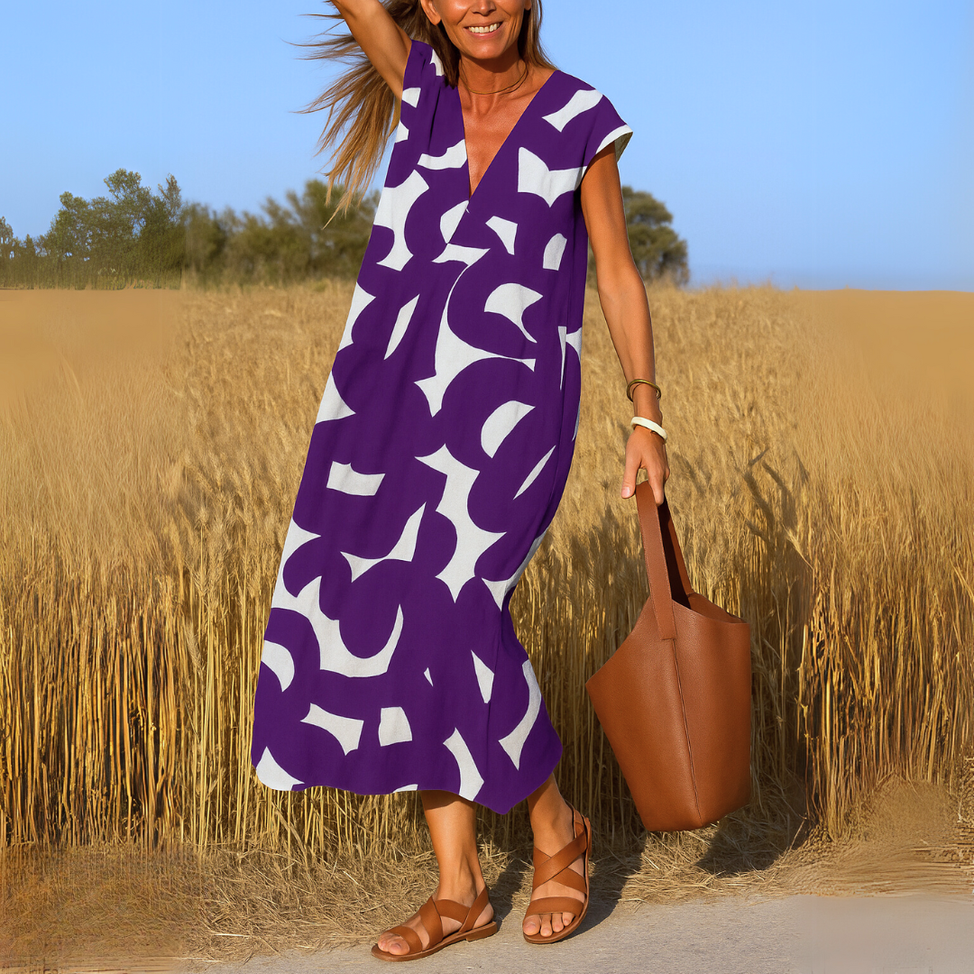 SYLVINA | Robe fluide avec décolleté en V