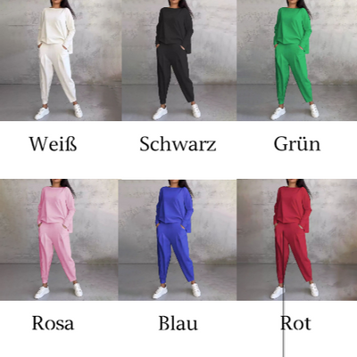 Ensemble 2 pièces à manches longues avec col rond et pantalon